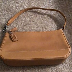 Coach caramel leather mini shoulder bag